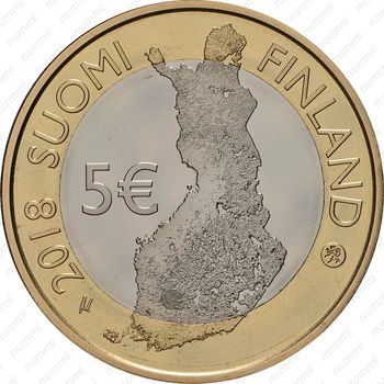 5 евро 2018, Таммеркоски [Финляндия] - Реверс