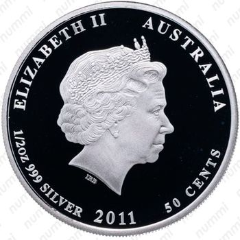 50 центов 2011, звезда [Австралия] Proof - Аверс