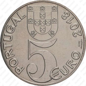 5 евро 2018, 100 лет Перемирия [Португалия] - Аверс