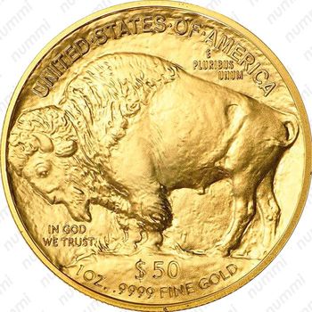 50 долларов 2018, Американский буффало (бизон) (American Buffalo) [США] - Реверс