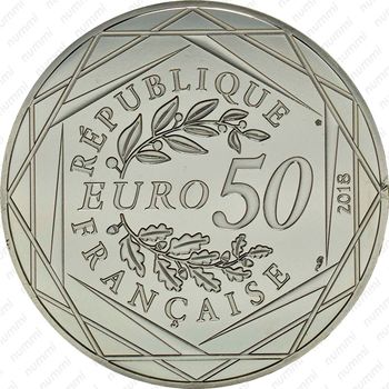 50 евро 2018, Микки студент [Франция] - Аверс