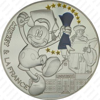 50 евро 2018, Микки студент [Франция] - Реверс