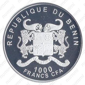 1000 франков 2012, Сфинкс [Бенин] Proof - Аверс