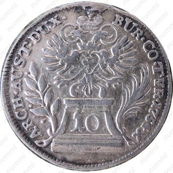 10 крейцеров 1754-1765, Мария Терезия - Орел с гербом Штирии [Австрия] - Реверс