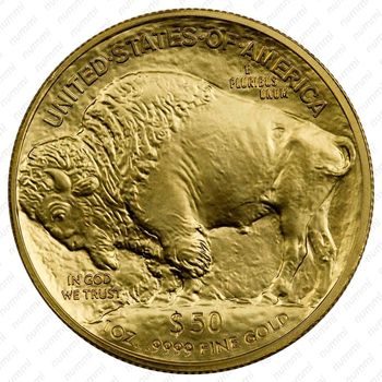 50 долларов 2017, Американский буффало (бизон) (American Buffalo) [США] - Реверс