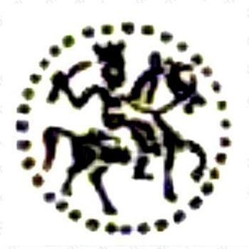 золотая денга Василия Ивановича Шуйского 1606-1610, всадник вправо - Аверс