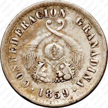 1 десимо 1859-1860 [Колумбия] - Аверс