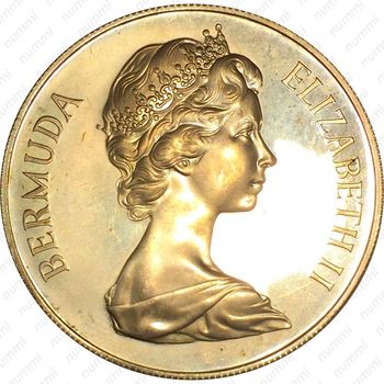 1 доллар 1970, Первые десятичные монеты [Бермудские Острова] - Аверс