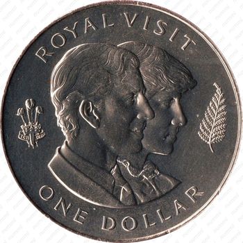 1 доллар 1983, Королевский визит [Австралия] - Реверс