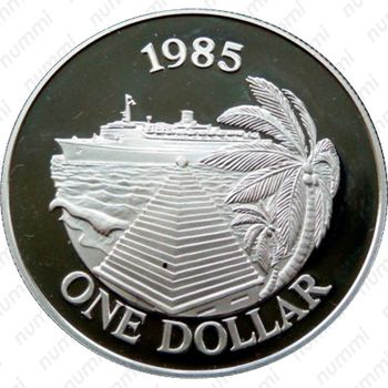 1 доллар 1985, Круизный туризм [Бермудские Острова] - Реверс
