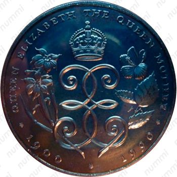 1 доллар 1990, 90 лет со дня рождения Королевы-Матери [Бермудские Острова] - Реверс