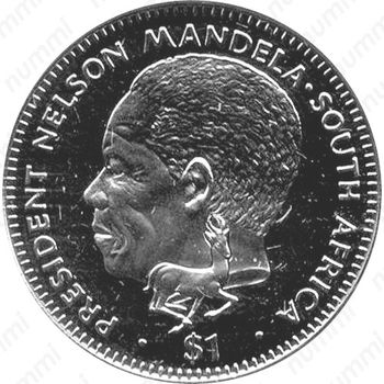 1 доллар 1994, Нельсон Мандела [Либерия] - Реверс