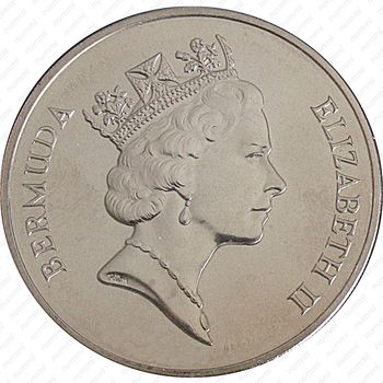 1 доллар 1996, 70 лет со дня рождения Королевы Елизаветы II [Бермудские Острова] - Аверс