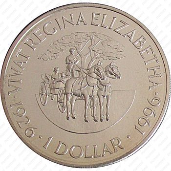 1 доллар 1996, 70 лет со дня рождения Королевы Елизаветы II [Бермудские Острова] - Реверс