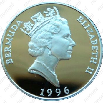 1 доллар 1996, Королева Елизавета Королева-Мать - Коронация Георга VI [Бермудские Острова] - Аверс