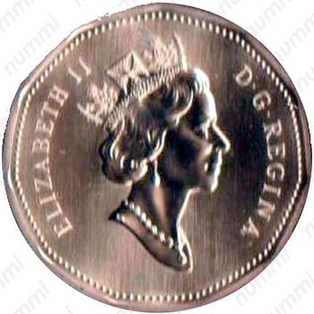 1 доллар 1997, 10 лет чекана луни-доллара, Никель [Канада] - Аверс