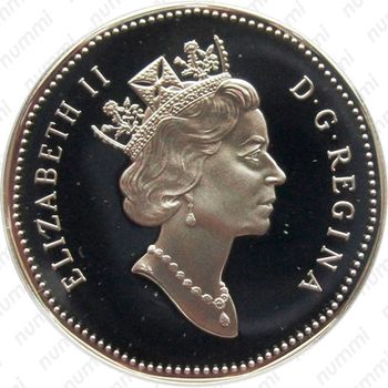 1 доллар 1997, 10 лет чекана луни-доллара, Серебро [Канада] - Аверс