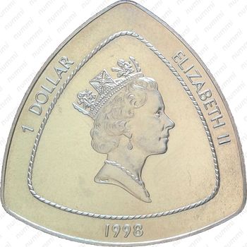 1 доллар 1998, Бермудский треугольник [Бермудские Острова] - Аверс