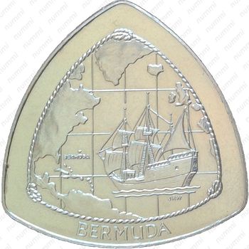 1 доллар 1998, Бермудский треугольник [Бермудские Острова] - Реверс