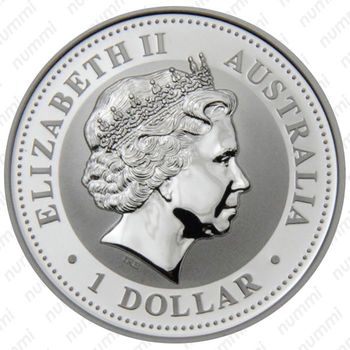 1 доллар 2002, Восточный календарь - Год Лошади /с позолотой/ [Австралия] - Аверс