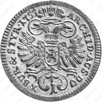1 крейцер 1755, Мария Терезия - Орел с гербом Штирии [Австрия] - Реверс