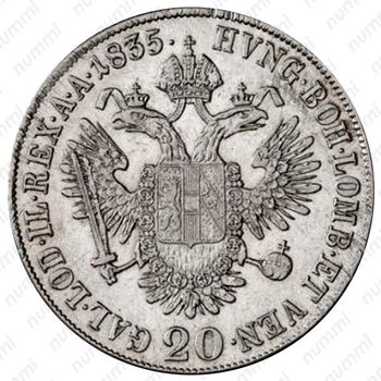 20 крейцеров 1835-1836 [Австрия] - Реверс