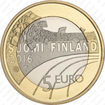 5 евро 2016, Спорт - Хоккей [Финляндия] - Аверс