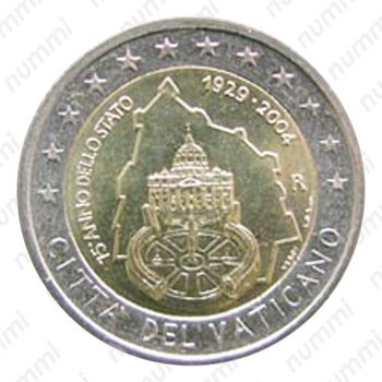 2 евро 2004, 75 лет образования Государства Ватикан [Ватикан] - Аверс