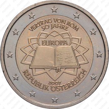 2 евро 2007, 50 лет подписанию Римского договора [Австрия] - Аверс