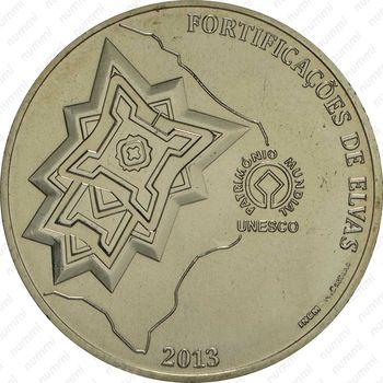 2½ евро 2013, ЮНЕСКО - Укрепления Элваша [Португалия] - Реверс