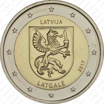 2 евро 2017, Исторические области Латвии - Латгалия [Латвия] - Аверс