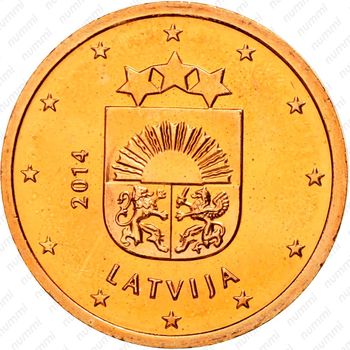 2 евроцента 2014-2019 [Латвия] - Аверс