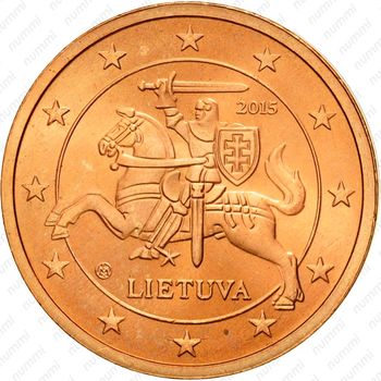 2 евроцента 2015-2019 [Литва] - Аверс