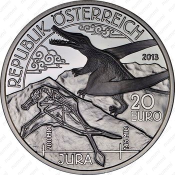 20 евро 2013, Доисторическая жизнь - Юрский период [Австрия] - Аверс