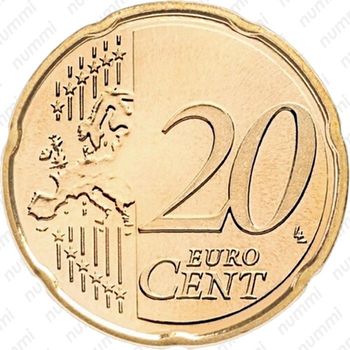 20 евроцентов 2014-2019 [Бельгия] - Реверс