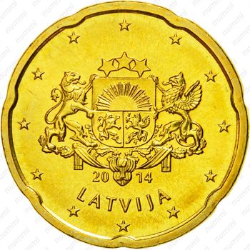 20 евроцентов 2014-2019 [Латвия] - Аверс