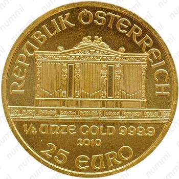 25 евро 2002-2019, Венская филармония [Австрия] - Реверс