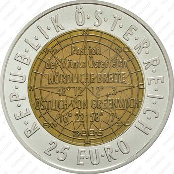 25 евро 2006, Серебро/Ниобий - Европейская спутниковая навигация [Австрия] - Аверс