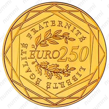 250 евро 2009, Сеятель [Франция] - Реверс
