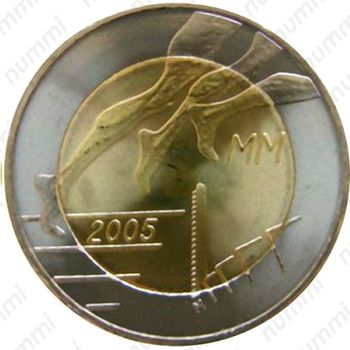 5 евро 2005, X чемпионат мира по лёгкой атлетике [Финляндия] - Аверс