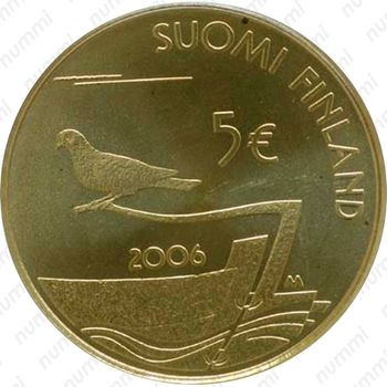 5 евро 2006, 150 лет демилитаризации Аландов [Финляндия] - Реверс