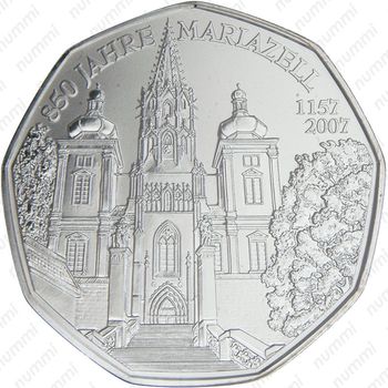 5 евро 2007, 850 лет городу Мариацелль [Австрия] - Аверс