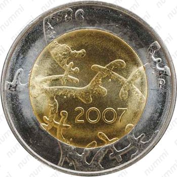 5 евро 2007, 90 лет независимости [Финляндия] - Реверс