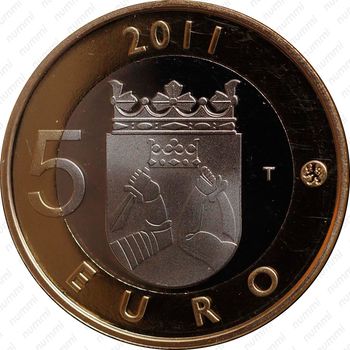 5 евро 2011, Исторические регионы Финляндии - Карелия [Финляндия] - Реверс