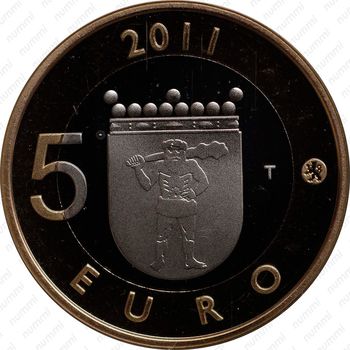 5 евро 2011, Исторические регионы Финляндии - Лапландия [Финляндия] - Реверс