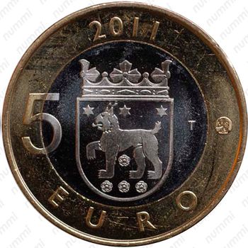 5 евро 2011, Исторические регионы Финляндии - Тавастия [Финляндия] - Реверс