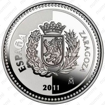 5 евро 2011, Столицы провинций и автономных городов - Сарагоса [Испания] - Аверс