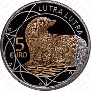 5 евро 2011, Выдра [Люксембург] - Реверс