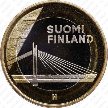 5 евро 2012, Исторические регионы Финляндии. Строения - Лапландия [Финляндия] - Аверс
