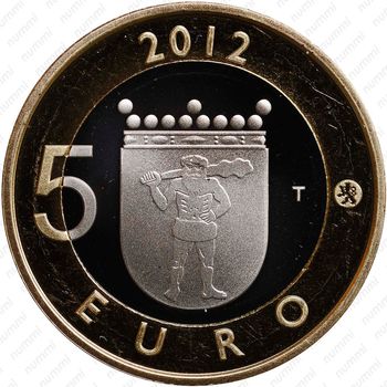 5 евро 2012, Исторические регионы Финляндии. Строения - Лапландия [Финляндия] - Реверс